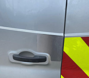 Vauxhall Vivaro Locks 4 Vans (L4V) External Anti drill Shields / Repair Plates Vauxhall Vivaro 2001-2014/Renault Trafic 2001-2014/Nissan Primastar 2001>